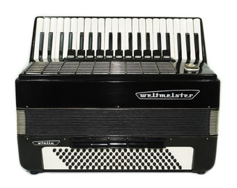 Weltmeister Stella Piano Accordion 120 Bass Buttons, German Original Professional Accordian, New Straps and Soft Case for a Gift