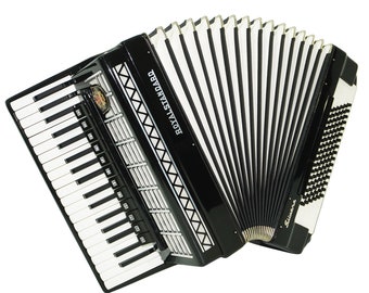 Royal Standard Silvana Accordion made in Germany 96 Bass Concert Piano Acordeon for Adults 2236 New Straps, Case Beautiful Quality Sound!