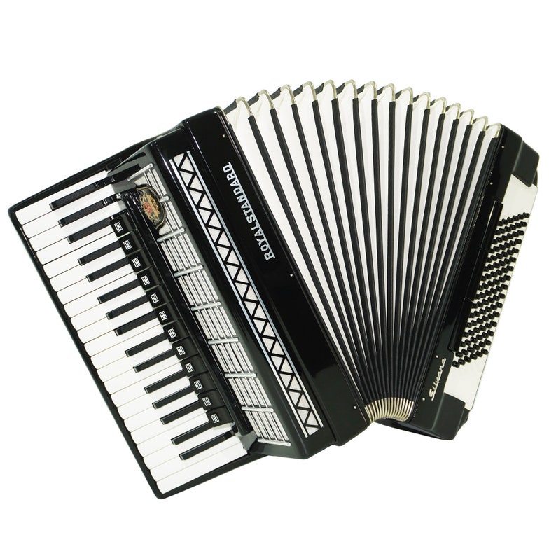 Royal Standard Silvana Accordion made in Germany 96 Bass Concert Piano Acordeon for Adults 2236 New Straps, Case Beautiful Quality Sound image 1