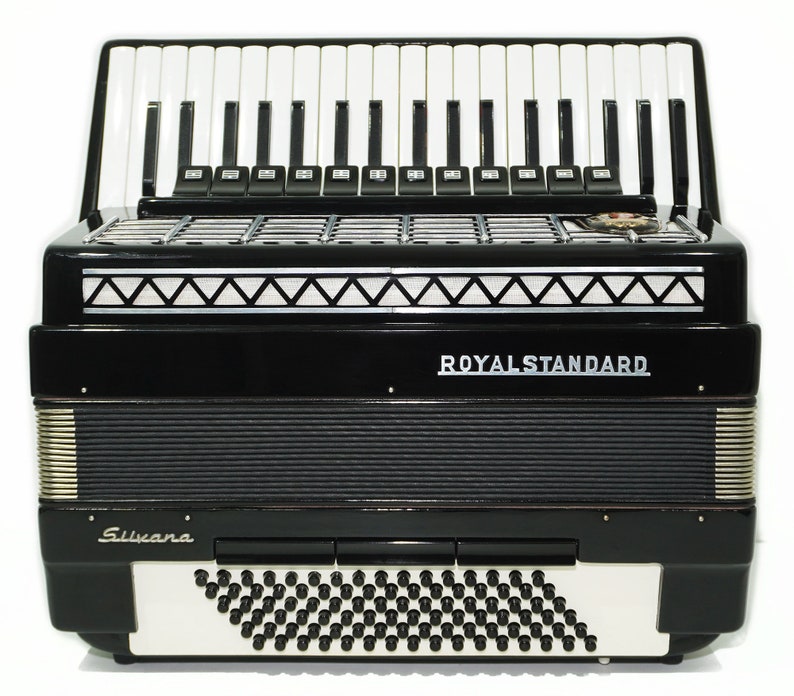 Royal Standard Silvana Accordion made in Germany 96 Bass Concert Piano Acordeon for Adults 2236 New Straps, Case Beautiful Quality Sound image 3