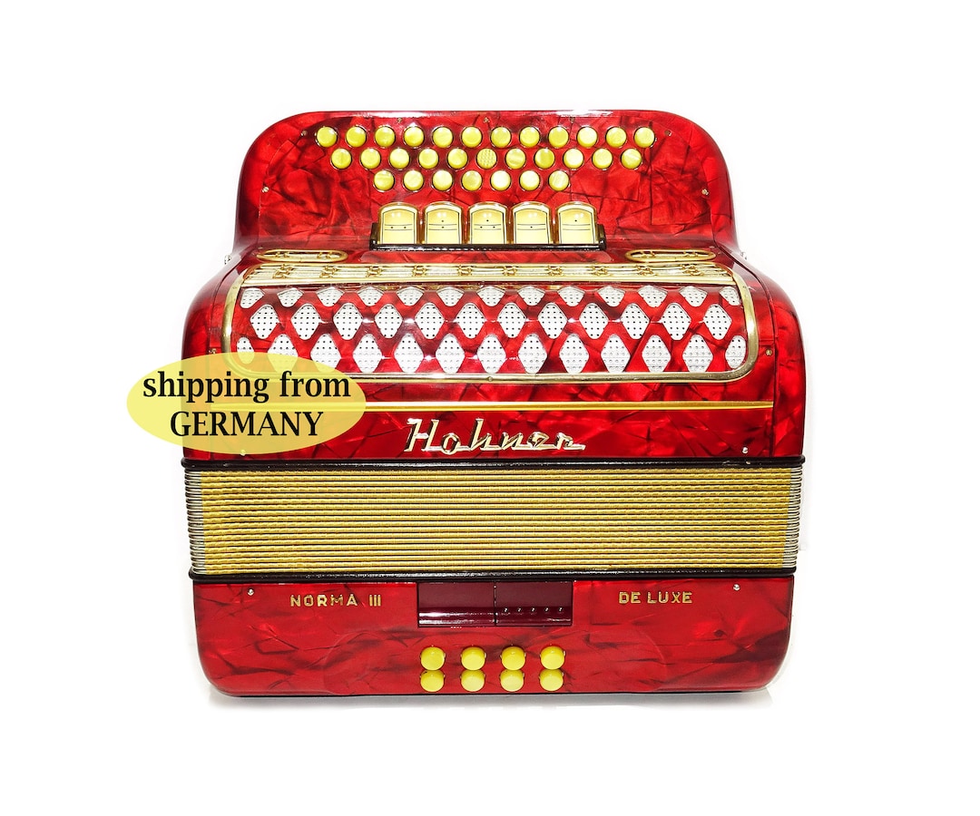 Hohner Norma III Deluxe Diatonic Button Accordion Garmon German