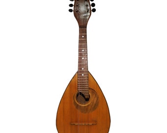 Original Vintage Mandolin, 8 Strings, Folk String Musical Instrument, made in the USSR, Old Lute Vihuela, Beautiful Sound