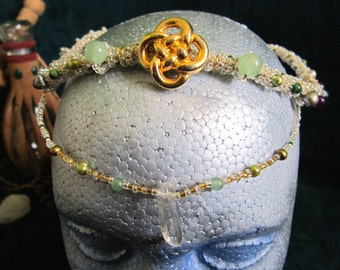 Celtic Princess Beaded Gemstone Tiara