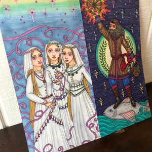 Tarot Art XX Sudenitsy and XXI Rod