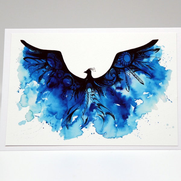 Phoenix Watercolour Art Card- 3 Designs Available
