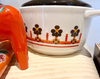 Vintage Auflaufform Royal Doulton Retro 70er Jahre orange Love