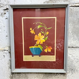 Vintage Art Deco Litho Print  Framed