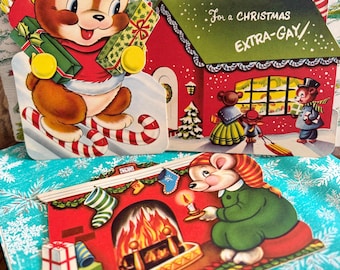 Christmas Eve Salem Victor Schreckengost Snack Set Plate Cup 1950s