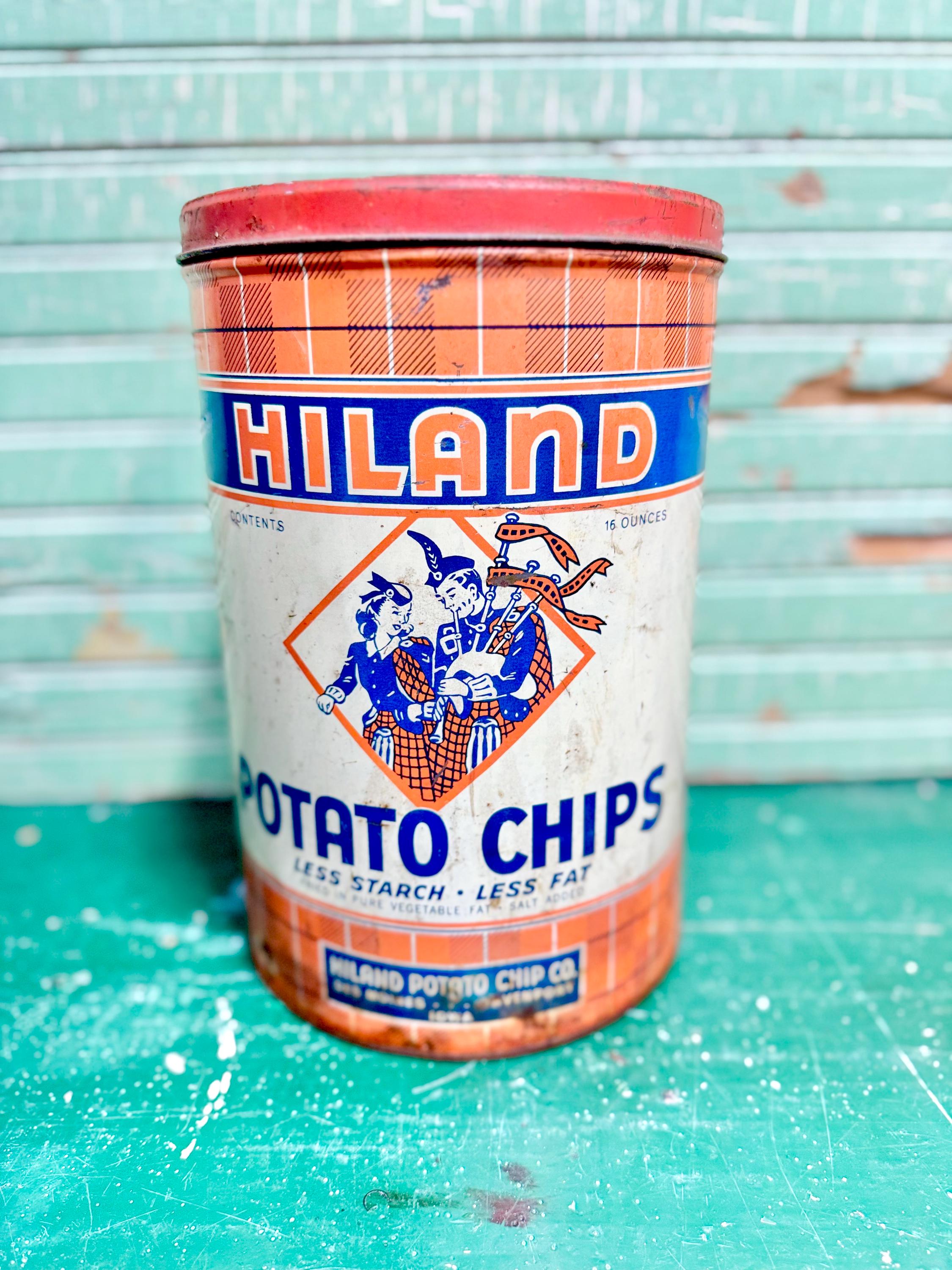 貴重！MUSSER'S POTATO CHIPS 缶アメリカンアンティーク Vintage Charles Chips 1lb Potato Chip Tin - Musser's Potato