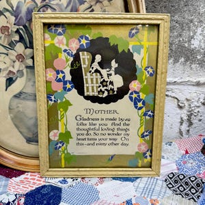 Vintage 1930s Print Mother Art Pub Co Framed Litho