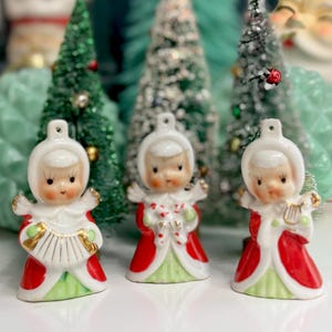 Enesco Christmas Angel Bell Trio Vintage Mid Century Japan