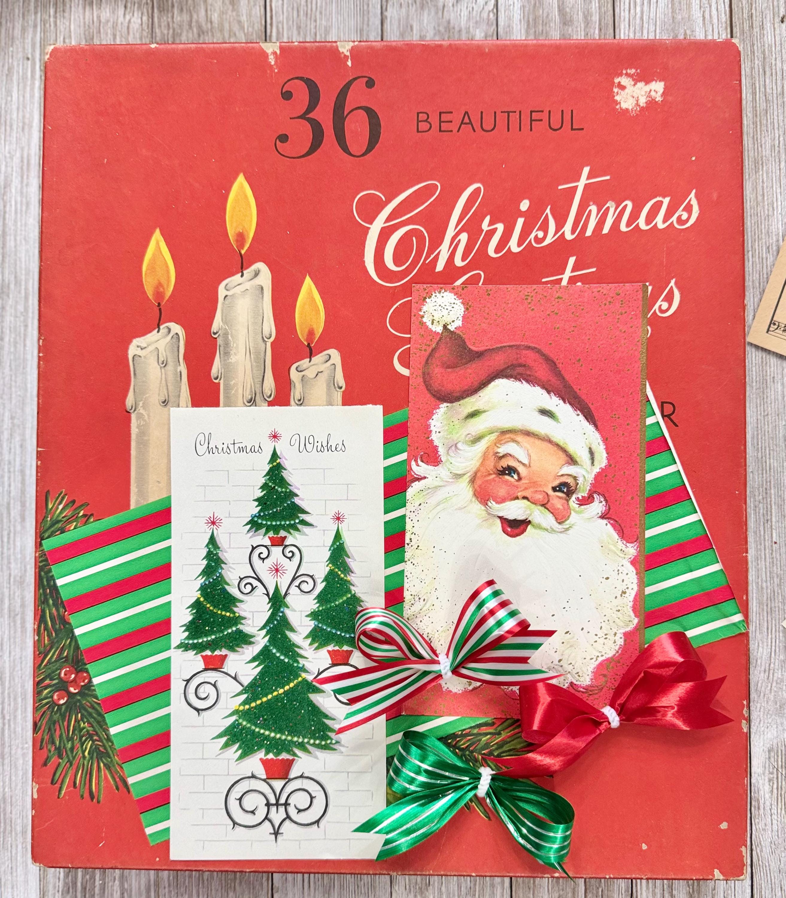 100 Vintage Christmas Ephemera Wrap Illustrations Cards Card Box 1950s Craft Scrapbooking Junk Journal Collage Lot