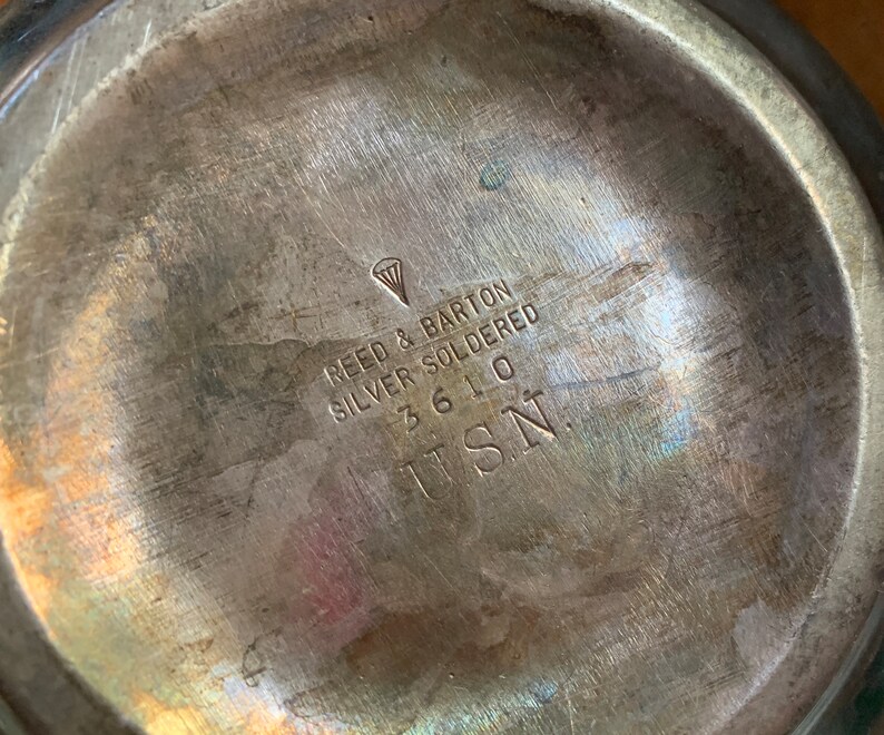 Rare WW2 Reed & Barton Silver Soldered 3610 USN US Navy Silver Etsy UK