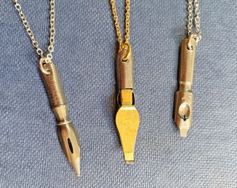 Vintage Pen Nib Necklace, Pick One