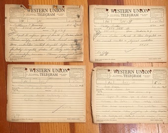 Four 1969 Hudson River State Hospital / Psychiatric Center telegrams HRSH HRPC