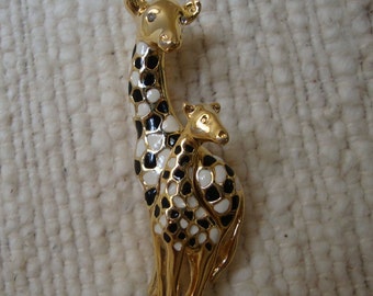 African giraffe brooch or pendant