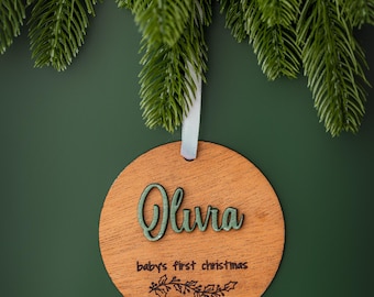 New Baby Custom Pop Out Name Ornament, Custom Wooden Names