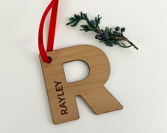 New Baby Custom Letter Name Ornament, Custom Wooden Names
