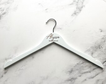 Engraved Wedding Hanger, Custom Bridal Party Gift