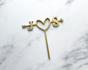 Custom Wedding Cake Topper: Laser Cut Last Name, Mr & Mrs