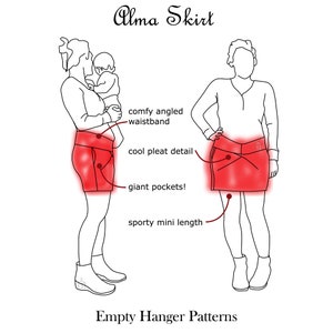 Alma Skirt - digital sewing pattern