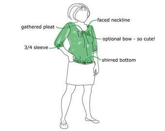 Judit Top - digital sewing pattern