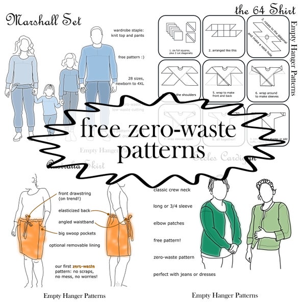 FREE Zero-Waste PATTERNS - links in description :)