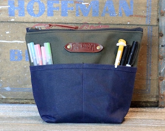Bolsa de lona encerada, bolsa de maquillaje, embrague de lona encerada, almacenamiento de cosméticos, bolsa de lona encerada, regalo de padrinos de boda, regalo para hermanas,