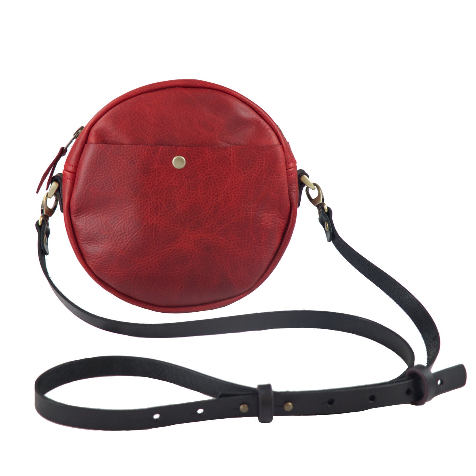Leather Crossbody Bag Circle Leather Bag Crossbody Bag Etsy