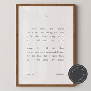 Tyler Childers "In Your Love" Art Print, Folk Music Wall Art (Digital Download) image 1