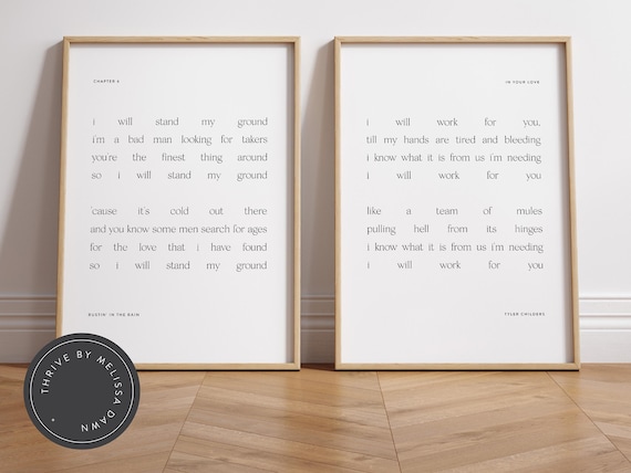 Tyler Childers "In Your Love" Art Prints, Folk Music (Digital Download)