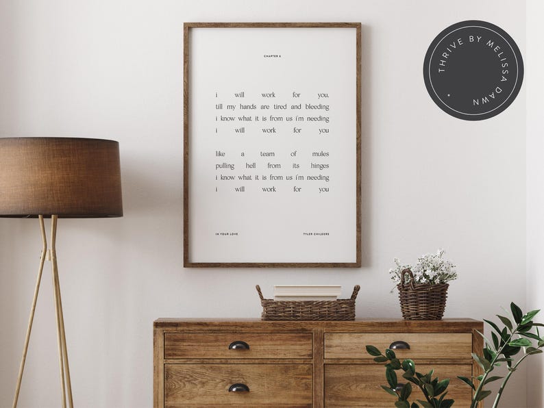 Tyler Childers "In Your Love" Art Print, Folk Music Wall Art (Digital Download) image 3