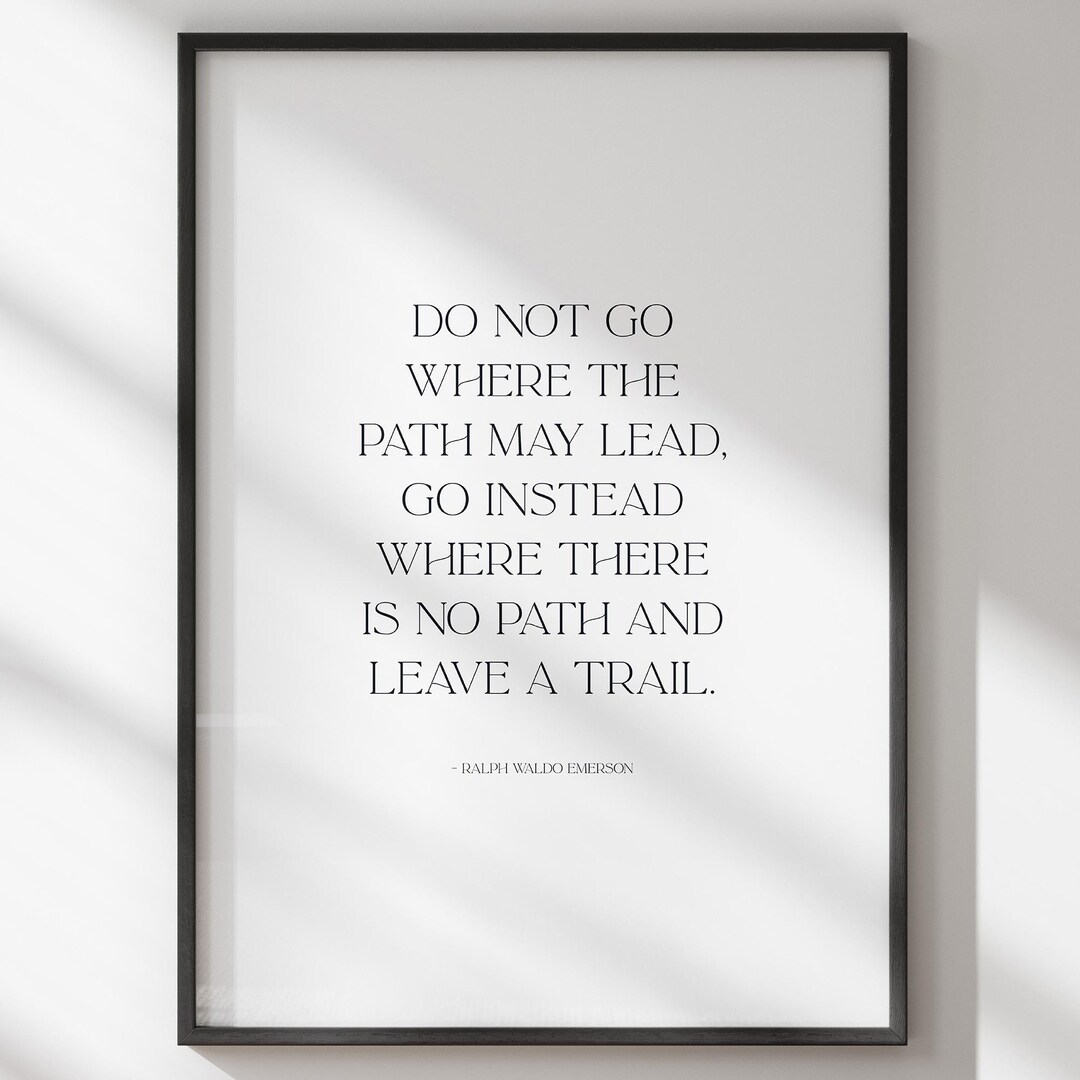 Ralph Waldo Emerson Quote Print, Minimalist Inspirational Wall Art ...