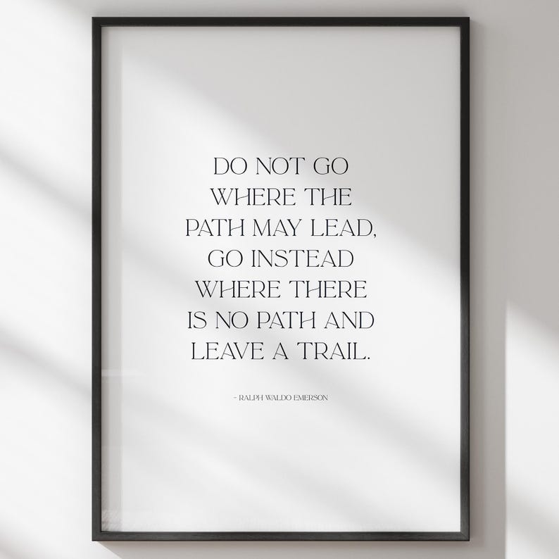 Ralph Waldo Emerson Quote Print, Minimalist Inspirational Wall Art ...
