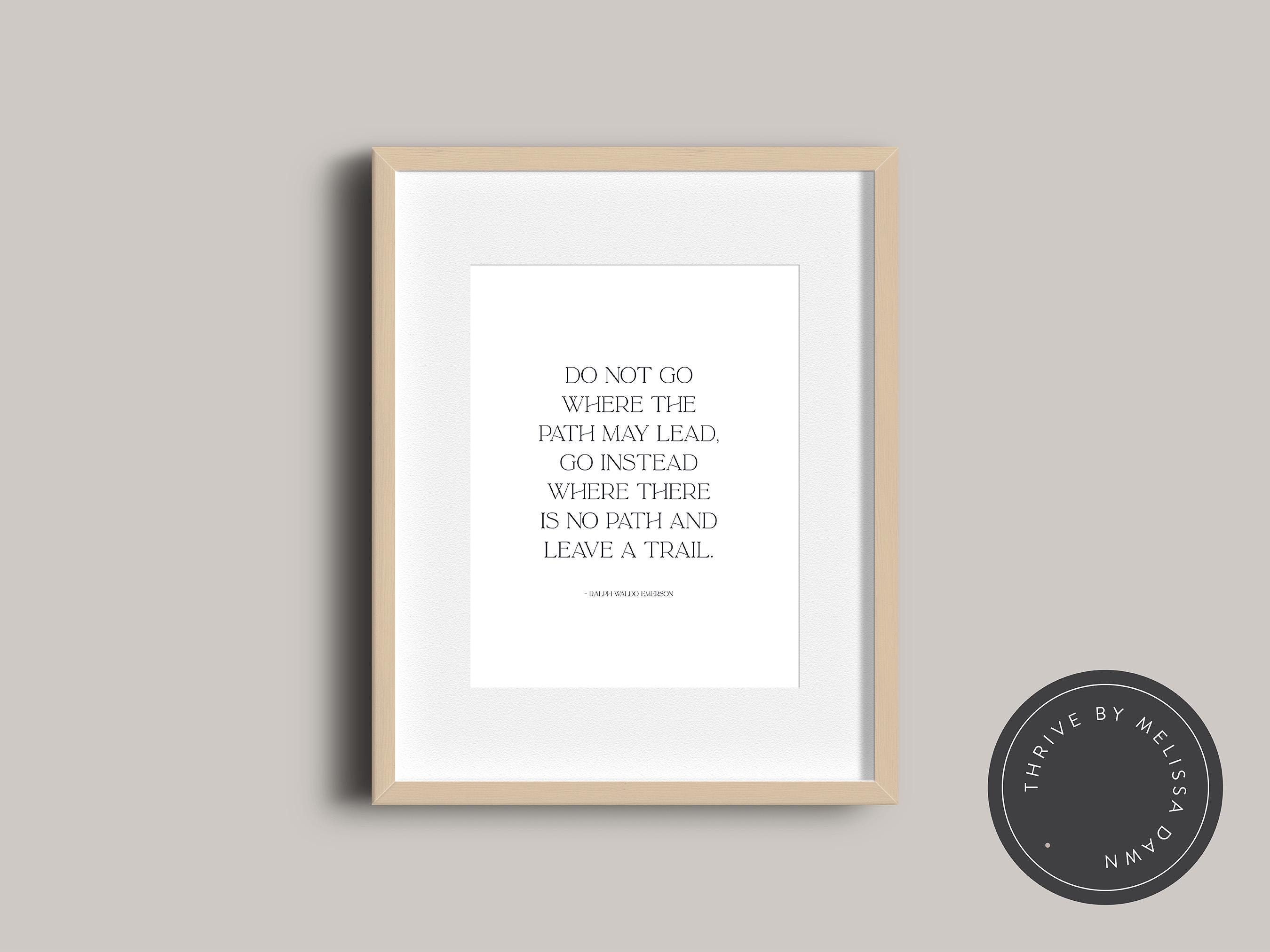 Ralph Waldo Emerson Quote Print, Minimalist Inspirational Wall Art ...