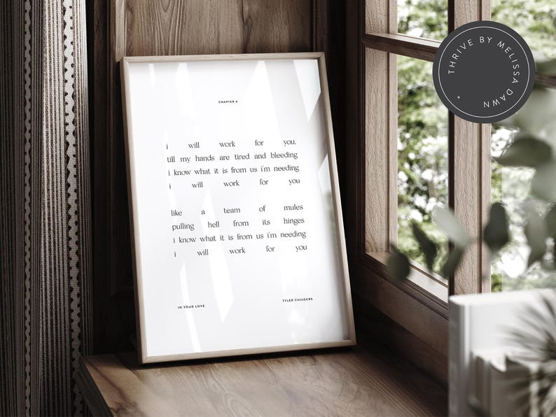 Tyler Childers "In Your Love" Art Print, Folk Music Wall Art (Digital Download) image 2
