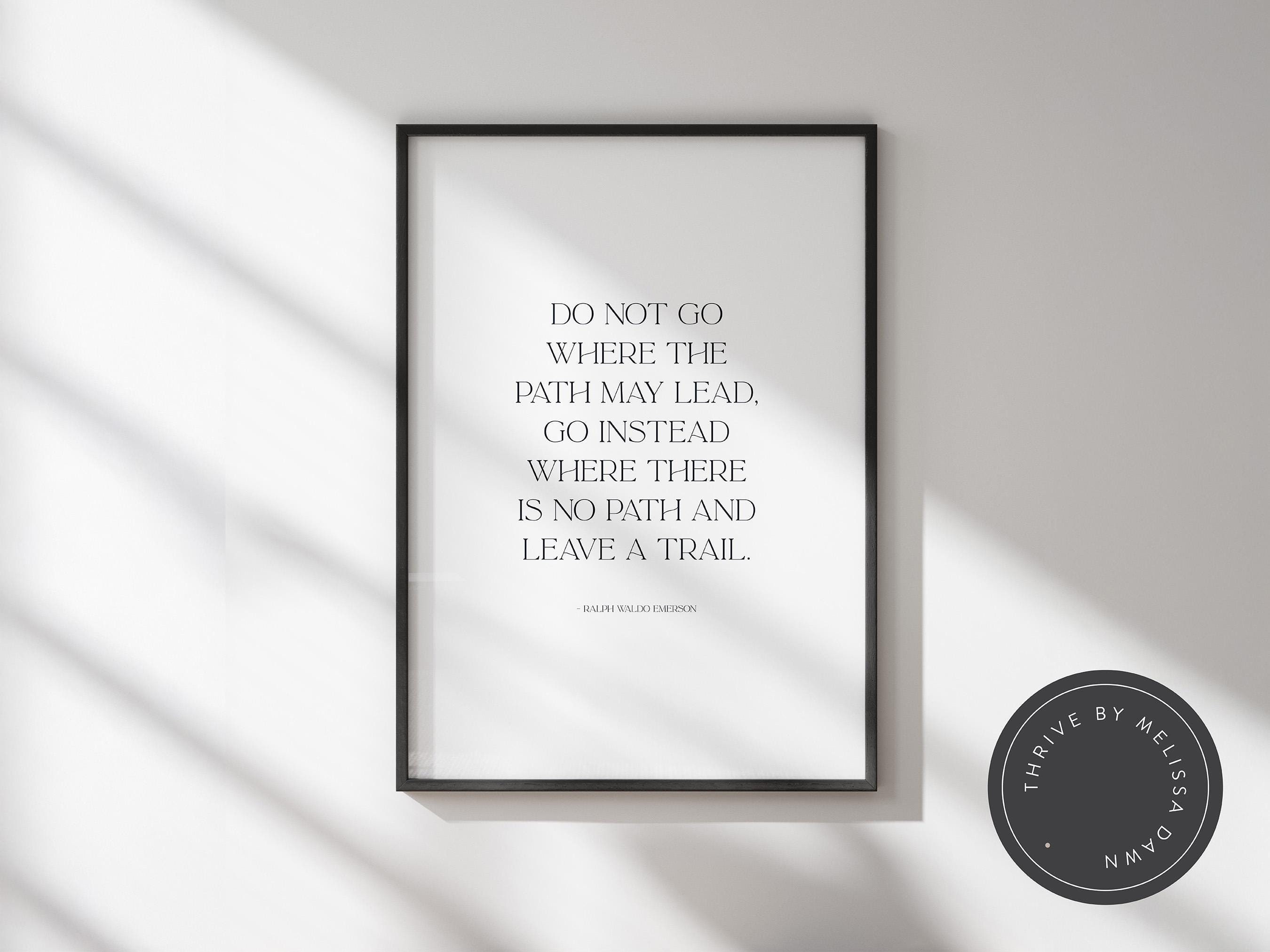 Ralph Waldo Emerson Quote Print, Minimalist Inspirational Wall Art ...