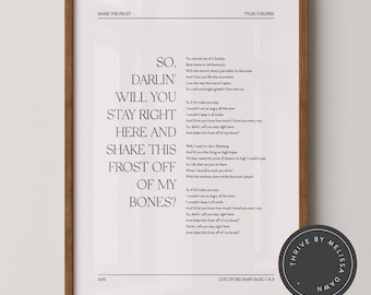 Tyler Childers 'Shake the Frost' Print: Country Music Poster (Digital Download)