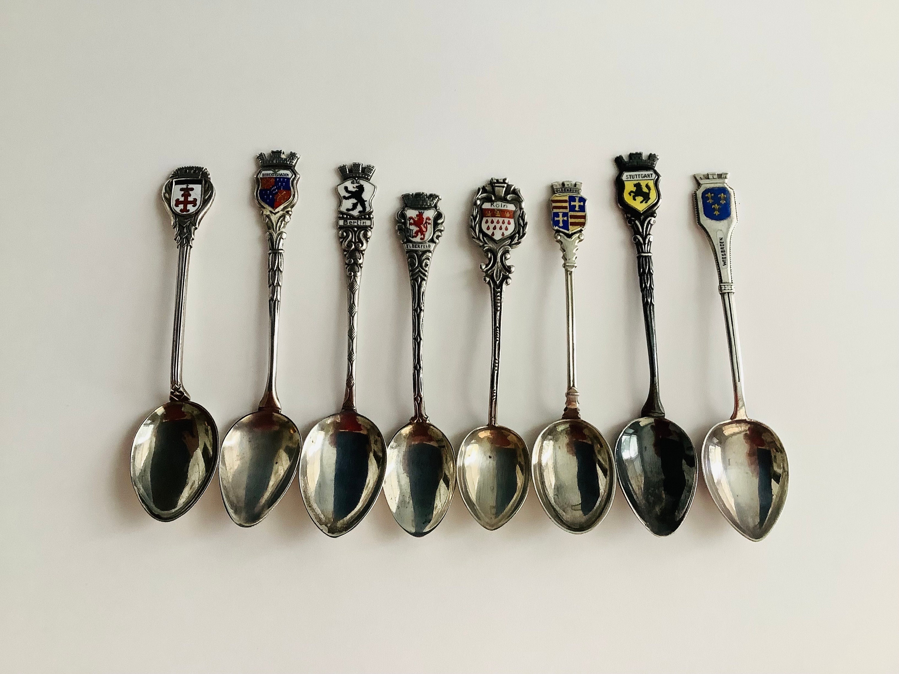8 German City .835 Silver Souvenir Spoons - Etsy