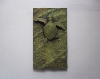 Green Sea Turtle Hatchling Wall Sculpture Art