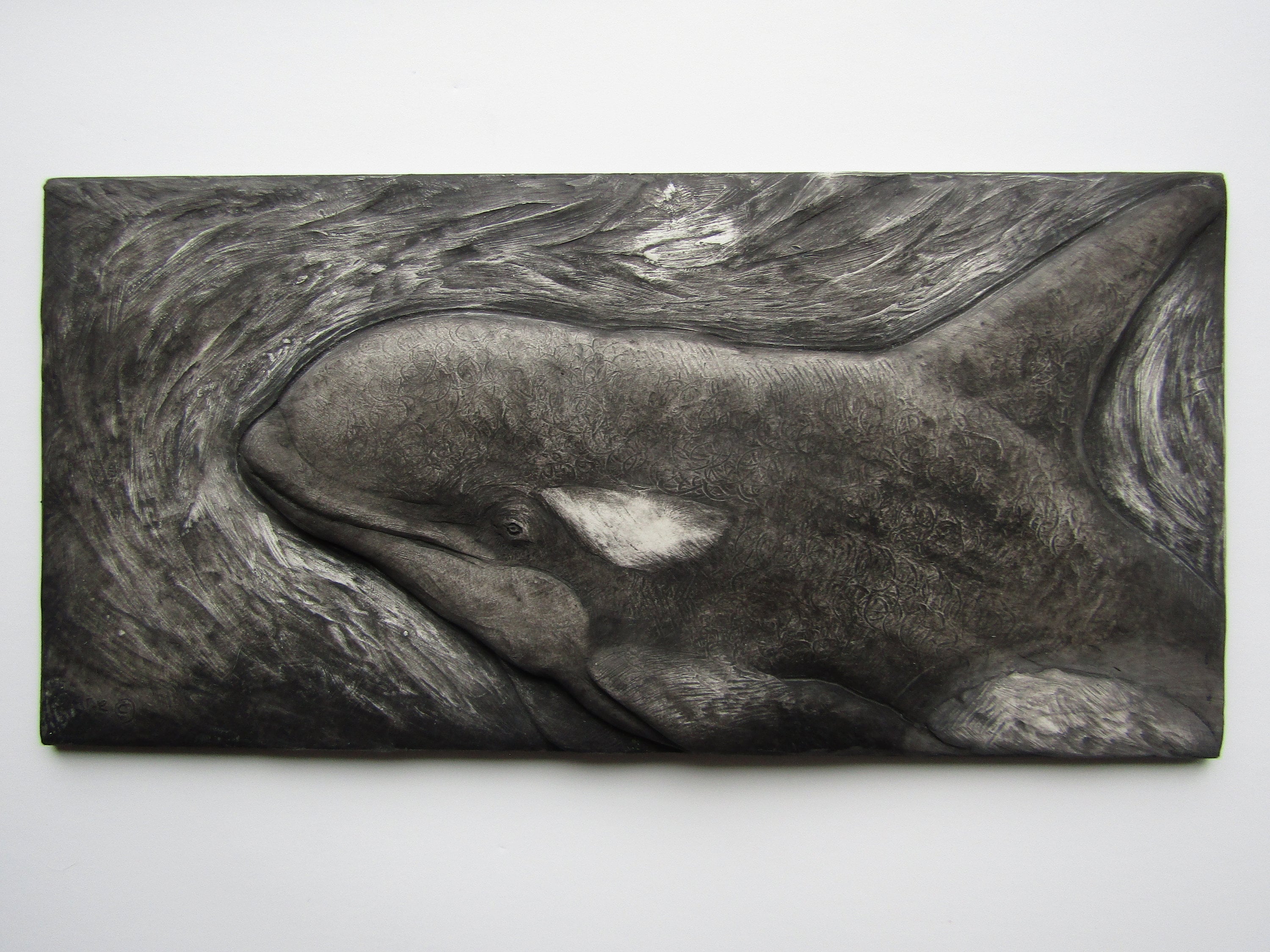 オブジェ　レリーフ　アート シャチのレリーフ彫刻 - Etsy 日本