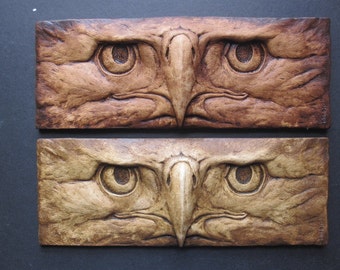 Eagle Fierce Eyes Decorative Fine Art Wallsculpture/Tile