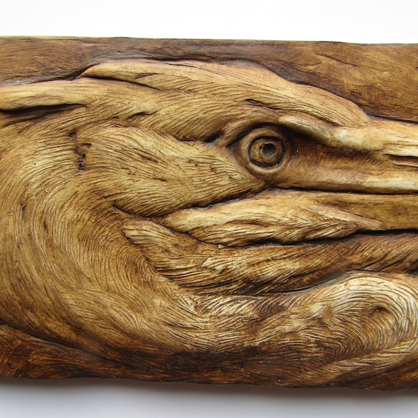 Great Blue Heron Relief Wall Sculpture Art