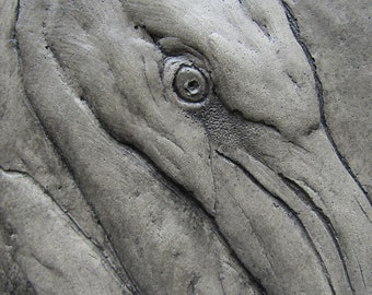 Flamingo Portrait Béton Relief Art Carrelage