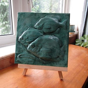 Bluegill Fish Sculpture Concrete Limited Edition  Tile