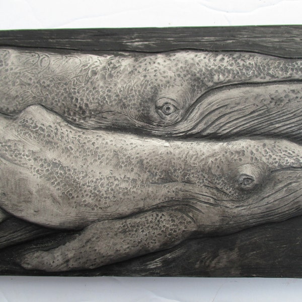 Humpback Whale Art Mother and Calf Wall Sculpture