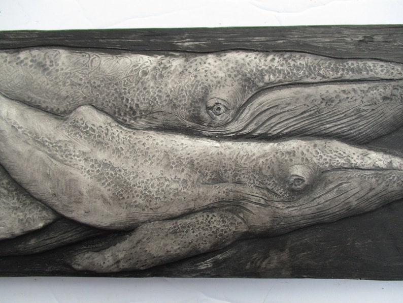 Humpback Whale Art Mother and Calf Wall Sculpture image 1