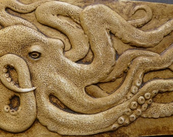 Octopus Decorative Hand Made Sculpture  Ocean Art