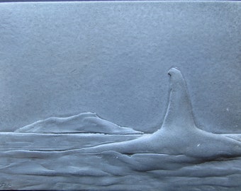 Orca Pod Concrete Art Tile #1