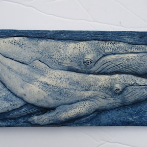 Humpback Whale Art Mother and Calf Wall Sculpture image 4